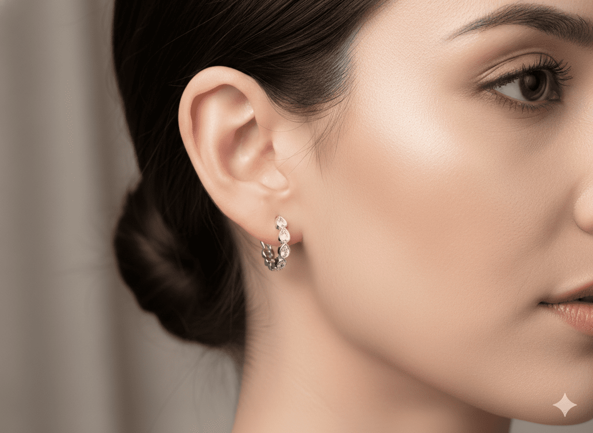 92.5 STERLING SILVER EARRINGS - Image 2