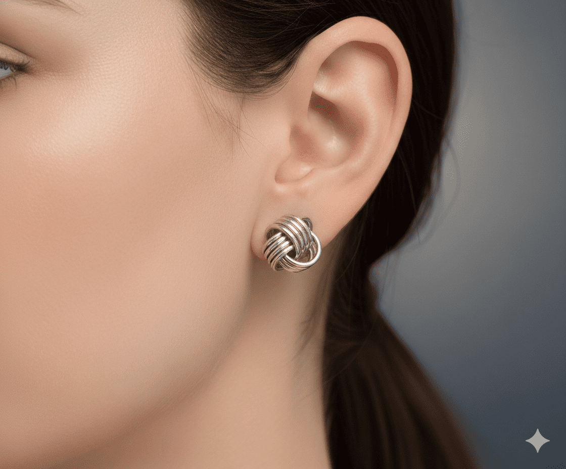 92.5 STERLING SILVER EARRINGS - Image 2