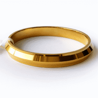 Silver Child Kada With Gold Polish